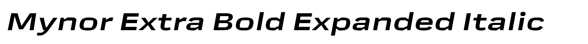 Mynor Extra Bold Expanded Italic image